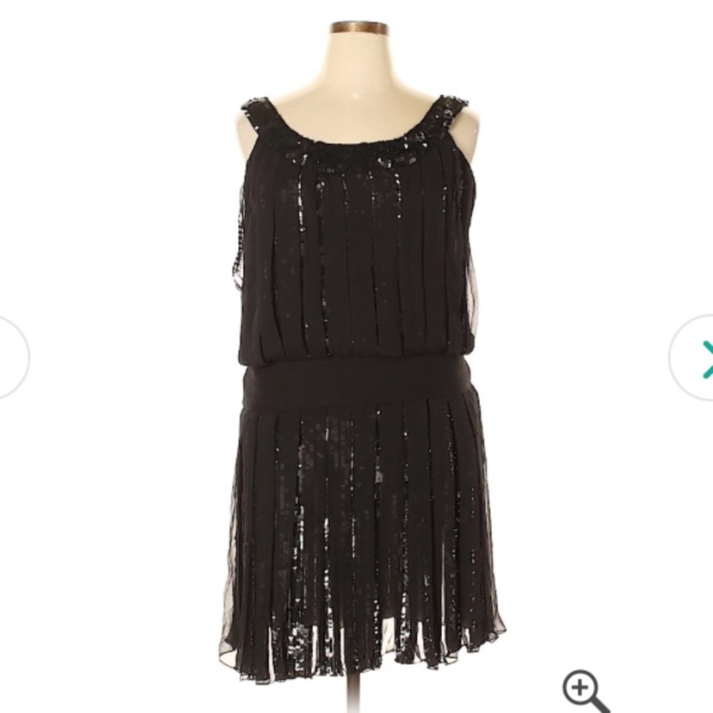 BNWT Pisarro Nights Size 12 Black Sequin Cocktail Dress